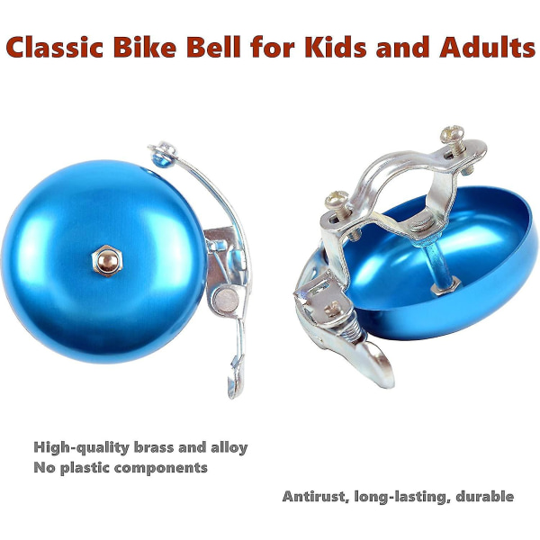 Classic Bike Bell, Loud Crisp Clear Sound polkupyörän kellot tarvikkeet aikuisille nuorille, tyylikäs polkupyörän äänitorvi maantiepyörään, maastopyörä