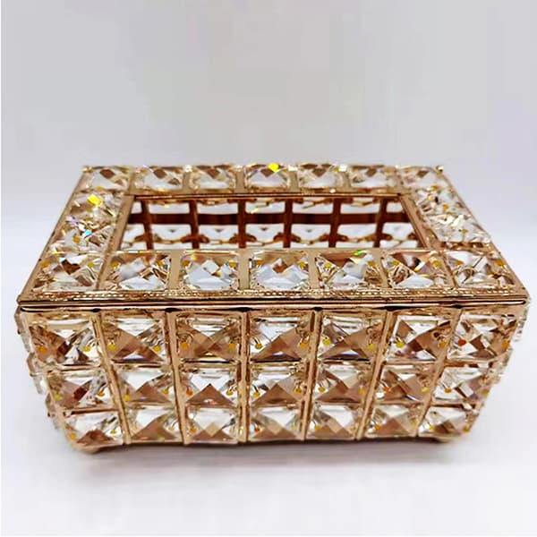 【NX】Krystaljern glitrende papirholder til kaffebar, hotel, stue