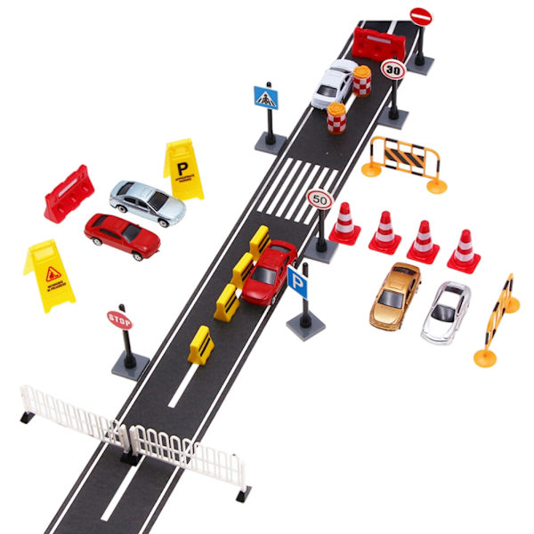 27 stk Dukkehust Mini Vejbygningsværktøjer Gærde Trafiksignaler DIY Transportværktøjer Dreng Legetøj Pige Gave