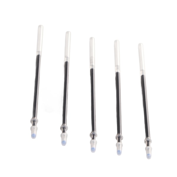 Gelpen-efterfyldninger 0,5 mm Linjebredde Udjævning Skrivning Slidstærk Gel Ink Pen Efterfyldninger Udskiftning af Kontormateriale Sort 5 Nåle Efterfyldninger