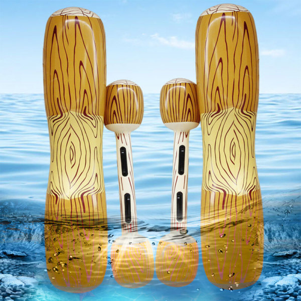 4 stk Pool Float Oppustelig Vandsport Bumper Leg Sjovt legetøjsspil Svømmebassin Float Ride, model: Flerfarvet