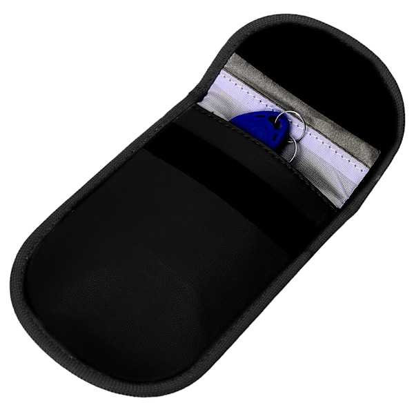 Dobbeltlags RFID-bilnøglebrik Signalblokering Beskyttelsespose Anti-scanning-pose (sort)