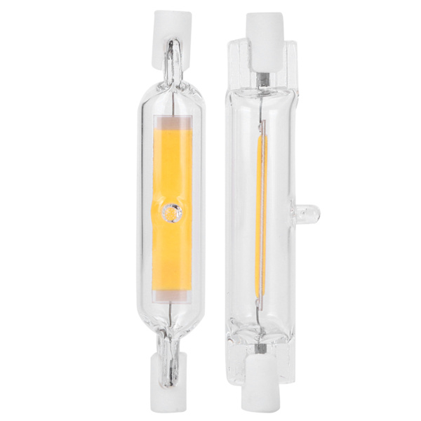 2 stk R7S COB-lampe 5W 78mm Highlight Dobbel Endet Flom Lyskilde Tilbehør 230V Varmt Hvit 3000K