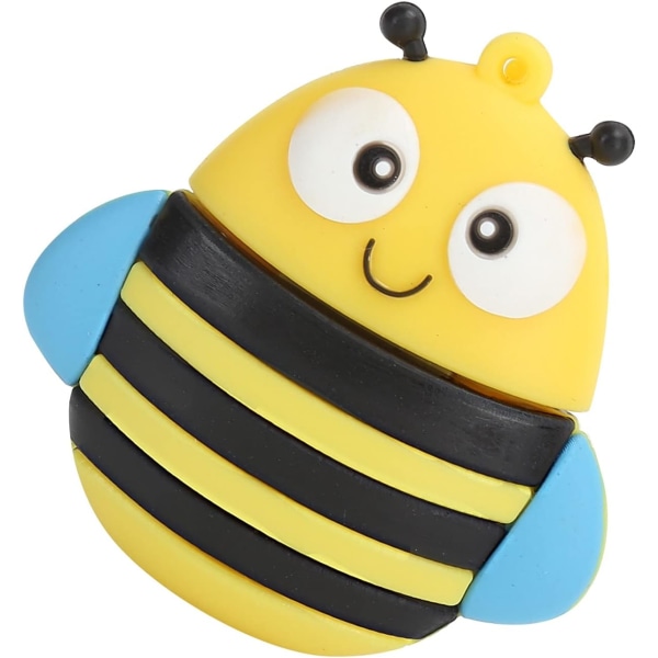 Asema, Memory Stick, lahja tiedon tallennusta varten, 3D Cartoon Bee -malli, keltainen (32 Gt)