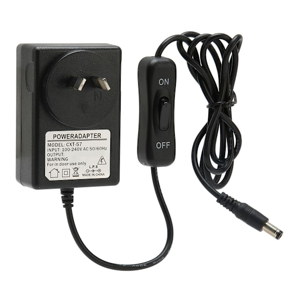 7,5V 2,5A Strømforsyning Plast Metall Svart Kompakt Bærbar Spenningstransformator Adapter for 10cm Skumskjærepenn AU-kontakt