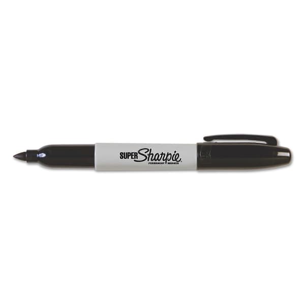 33666PP Super Permanent Markers Fine Point Black, 6-pak