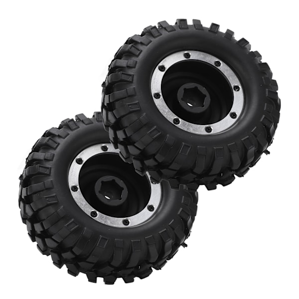 2 kpl 1,9 tuuman metallivanteet navat ja 96 mm kumirenkaat Tamiya CC01 D90 RC-autolle Musta