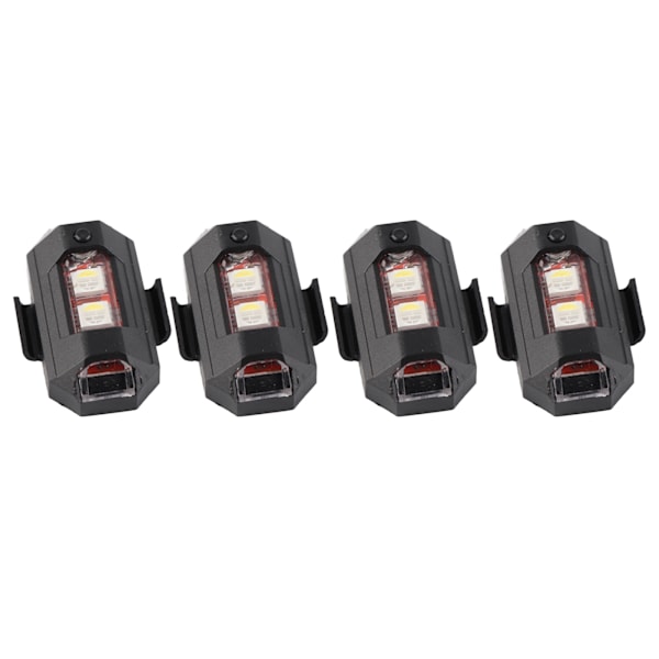 4 stk. Antikollisionslys 7 farver Tilstande LED blinkende Advarsels sikkerhedslys til droner Motorcykler ATV'er Cykler