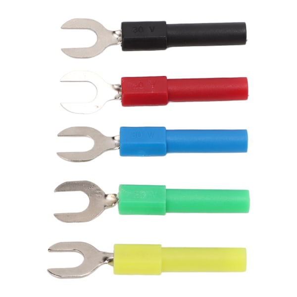 10 st Gaffel Spade Trådkontakter PVC Mässing Material Max.10A 6mm/0.2in Y Typ 4mm/0.2in Hål U Typ Bananplugg