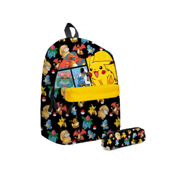 Oppilaan koululaukku 1 Pikachu 04: koululaukku + case