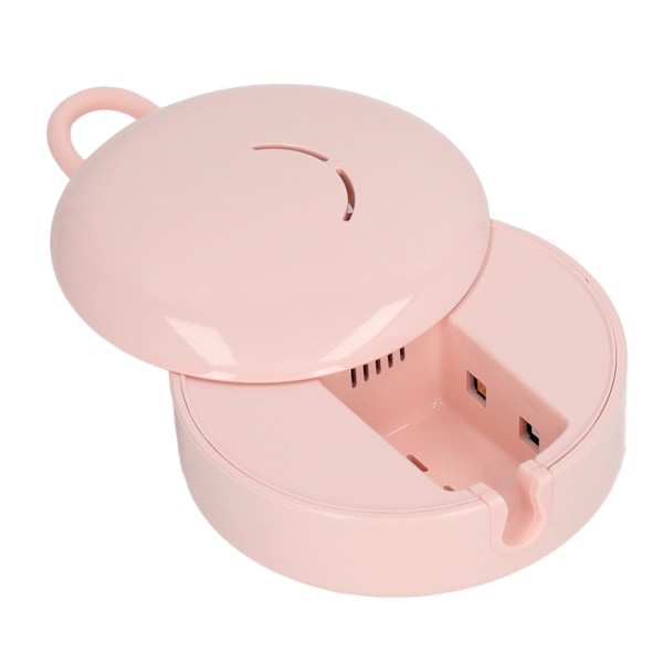Minitandborste UV-rengöringsväska Intelligent USB-laddning Hängande tandborste UV-rengöringsbox för Trvel Pink