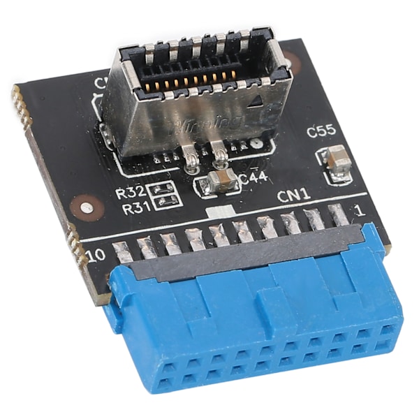TypeE - USB3.0 -liitin, sininen 20-nastainen uros emolevyn header-laajennussovitin USB 3.1 AKey