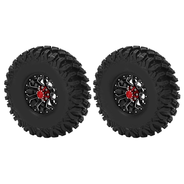 2 kpl / setti 1,9 tuuman RC-auton vanteet ja renkaat AXIAL SCX10 1/10 Crawler -auton päivitysosiin, musta