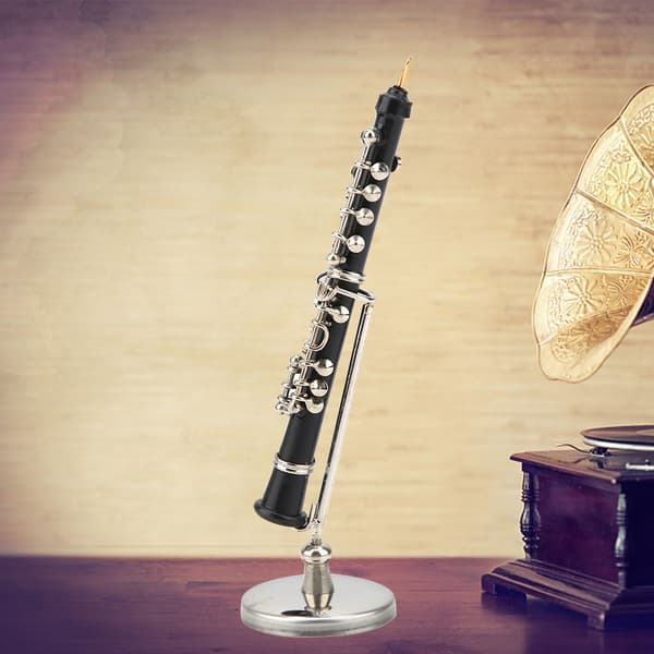 Mini Oboe Modell Musikinstrument Ornament Dekorasjon Display Presenter