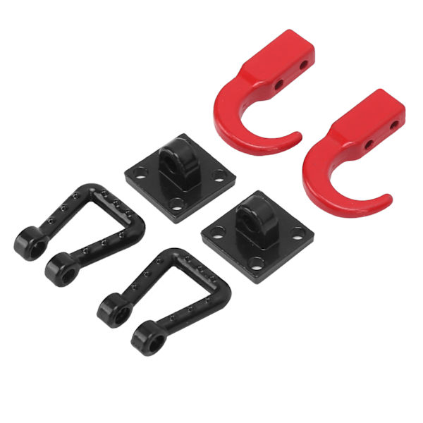 RC-auton perävaunun metalliset vetokiinnikkeet vetokoukut D-muotoiset lukot Tamiya CC01 1/10 RC-kiipeilijän päivitysosia musta