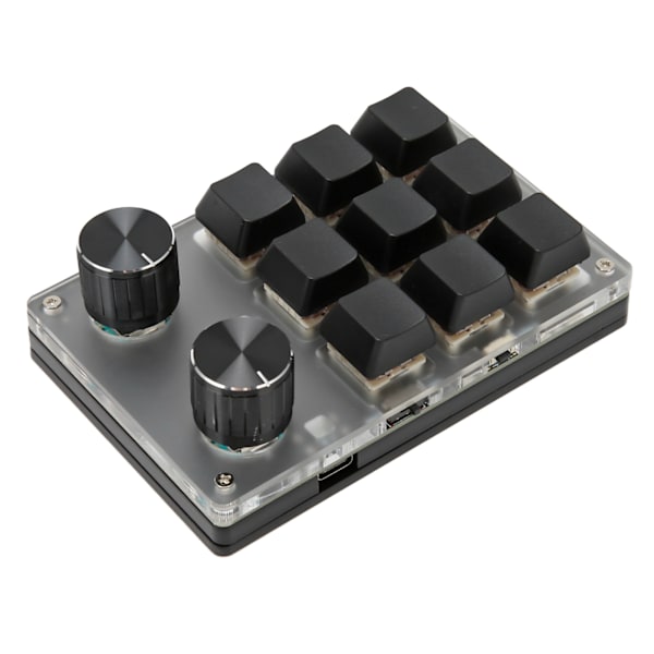 Mini Tastatur med Knapper Design Rød Switch Dobbelt Tilstand Plug and Play Mekanisk Programmerbar Tastatur til Gaming Kontor Media 9 Taster med 2 Knapper