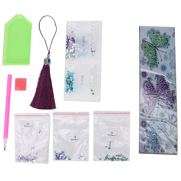 Tassel Bogmærke DIY Specialformet Diamantmaleri Læder Farverige Broderisider