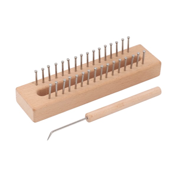 Knitting Loom Wooden Square Knitting Board DIY Craft Weaving Tool for Scarves Hats Toys