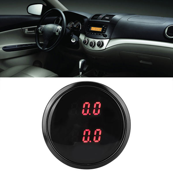 2 tuuman auton Turbo Boost -mittari LED Punainen Digitaalinen Näyttö Ilmanpaineanturisetti