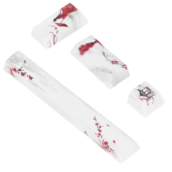 DIY Keycaps Kit Vinter Snow Plum Pattern Universal Mekaniskt tangentbordsbytestillbehör