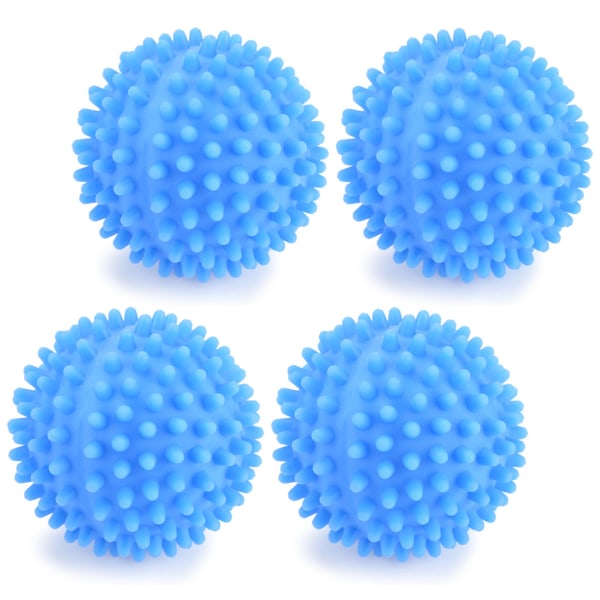 4 kpl/setti sininen PVC uudelleenkäytettävä pallot pyykinpesun kangaspehmennin pallo