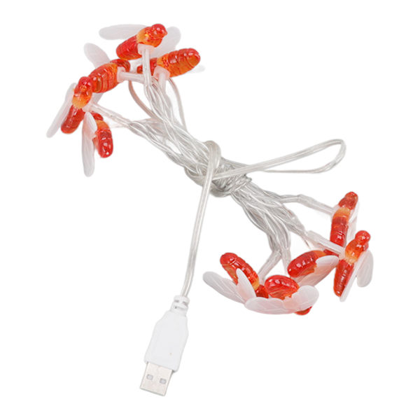 LED-slingor Vattentäta 10 lamppärlor Biformade USB-strömförsörjning Dekorativa julljus 1m/39.4in
