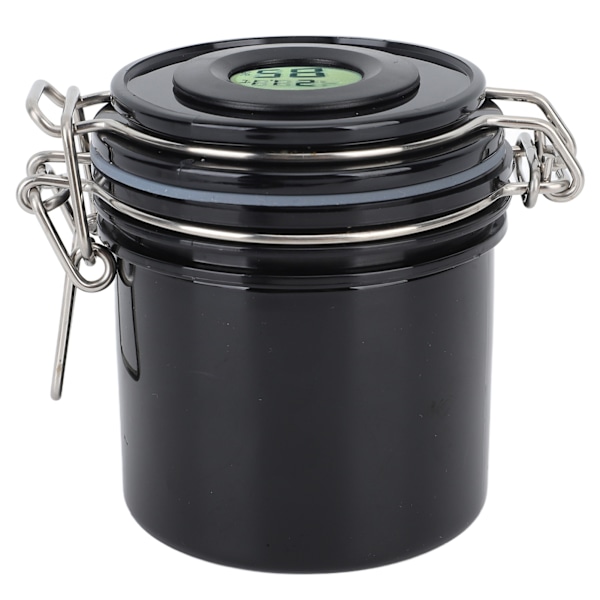 Øjenvippelim Opbevaringsboks 250ml Termometer Hygrometer Vippeforlængelse Lim Opbevaringsbeholder Sort