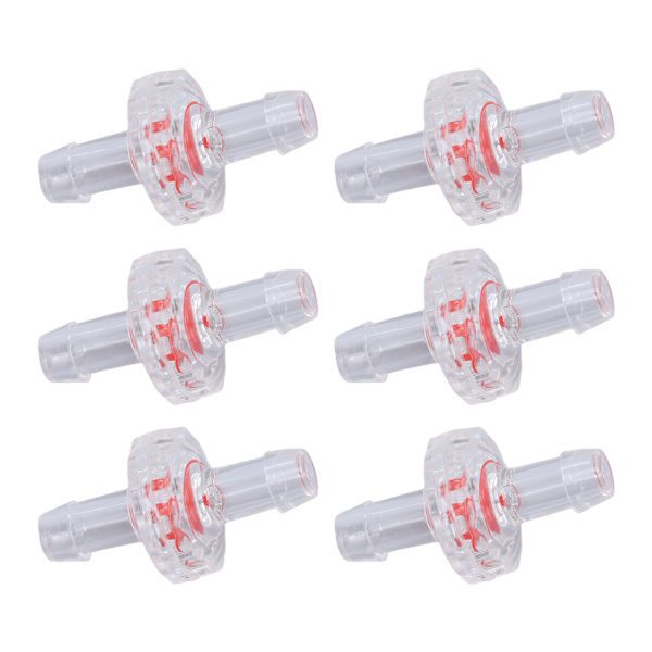 10 stk. backventil 1-vejs PP plastslange Vandstop membran hul til luftindtagning 5 mm transparent