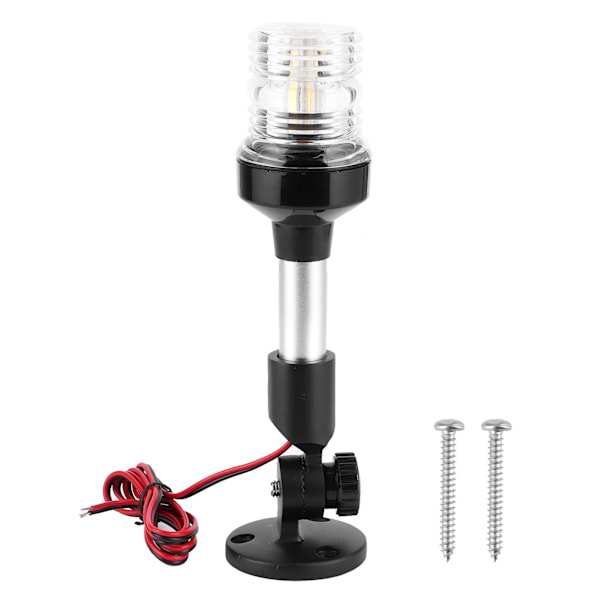 Justerbar LED Allround Ankarlampa Segelbåt Yacht Signallampa Vikbar Vattentät 360° Rund 12V24V(9in )
