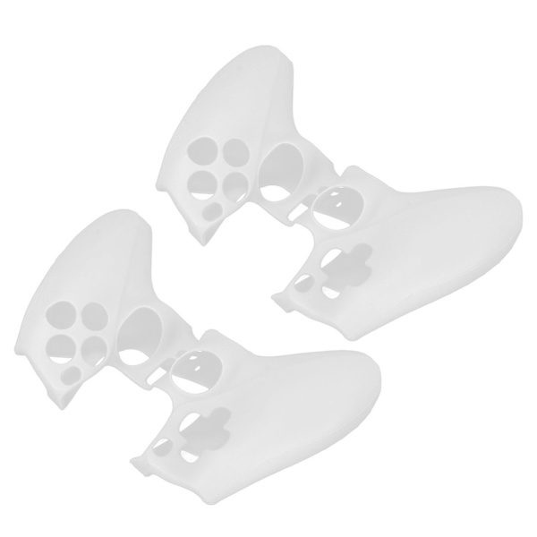 2 stk Silikonbeskyttelsesetui Ergonomisk Myk Forhindrer Glidning Støvtett Håndtaksetui for PS5-kontroller Hvit