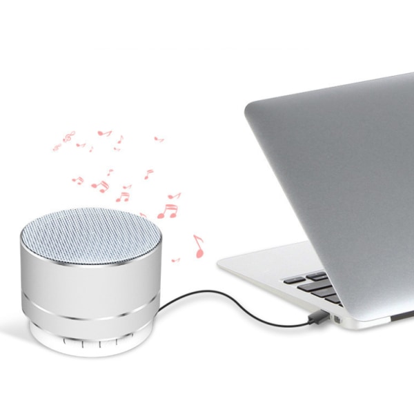 Trådløs Bluetooth-högtalare, minihögtalare (vit), HANBING