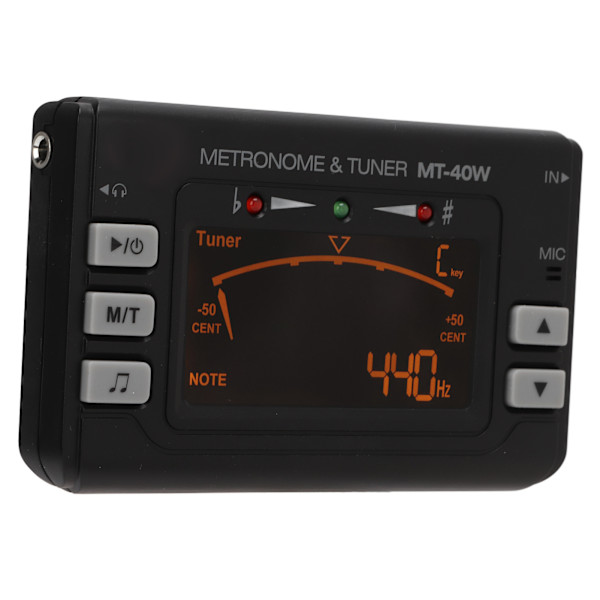 Metronomtuner Elektriskt LCD-instrument 3 pickuplägen för gitarr violinsaxofonMT‑40W blåsinstrument