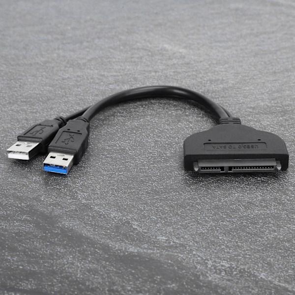 USB3.0 til SATA-kabel Datamaskin tilkoblet harddisk konvertering Dataoverføring C0108Svart