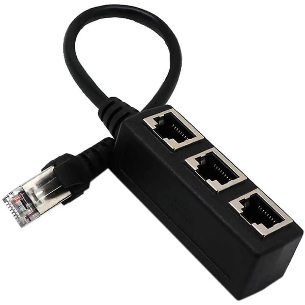 Nettverk 1 til 3-porter Ethernet-adapterkabel, nettverkskabeldeler, Ethernet en-till-tre-forlengningskabel
