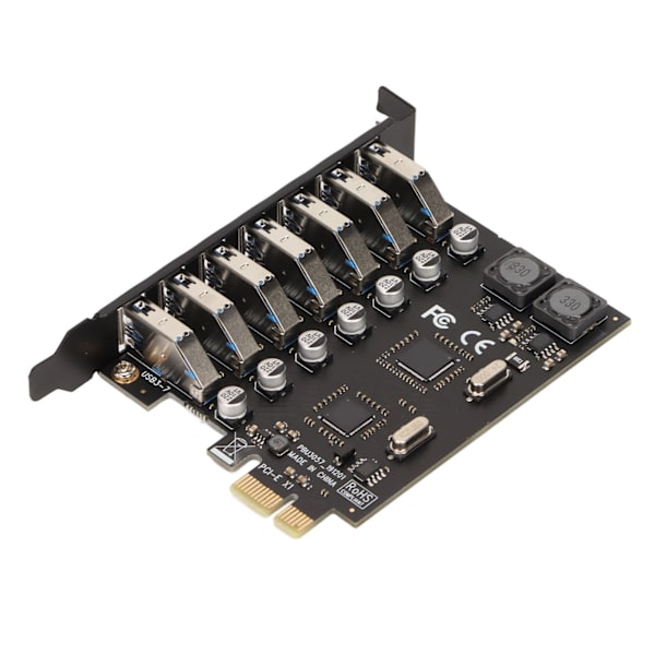 Adapterkort PCIE till USB 3.0 7 portar 5Gbps snabb överföringshastighet USB-modul expansionskort 5V