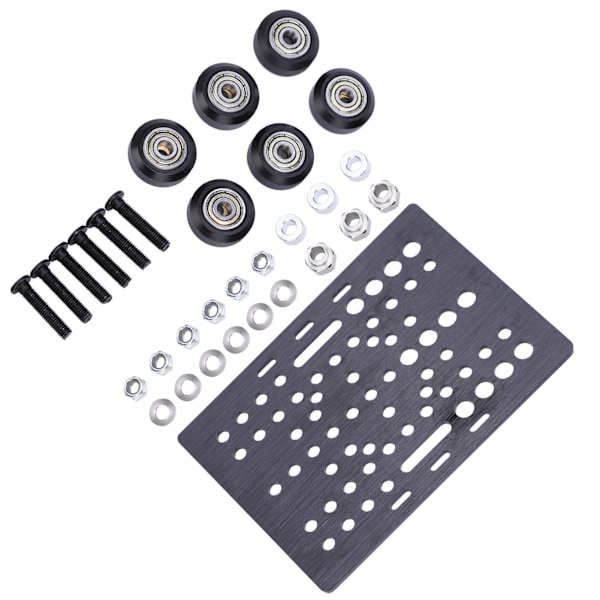 Gantry Plate Slide Build Board Lager Pully Set Passar för Opennbuilds V Typ NEMA linjära ställdon 20‑80 mm