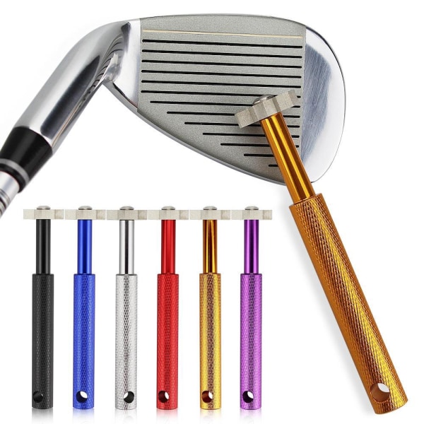 1 stykke Gold Golf Groove Sharpener - Golfkøllerenser og jernsliber, forbedrer backspin og boldkontrol - den perfekte gave til golf