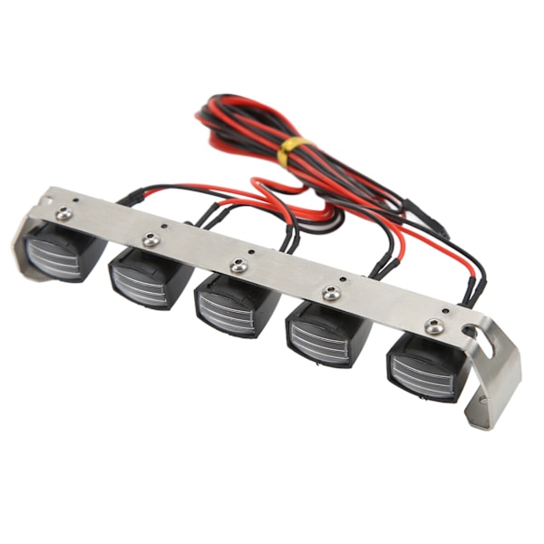 RC Taklampe LED Lys Firkantet Taklampe DIY Frontlys for SCX10 1/10 RC Bil Crawler 5 Lys