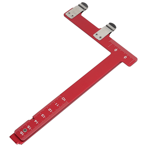 T-formet bue lineal Foldbar design 2-sidet skala Aluminium legering L bue måleværktøj til sammensatte recurve buer Sort