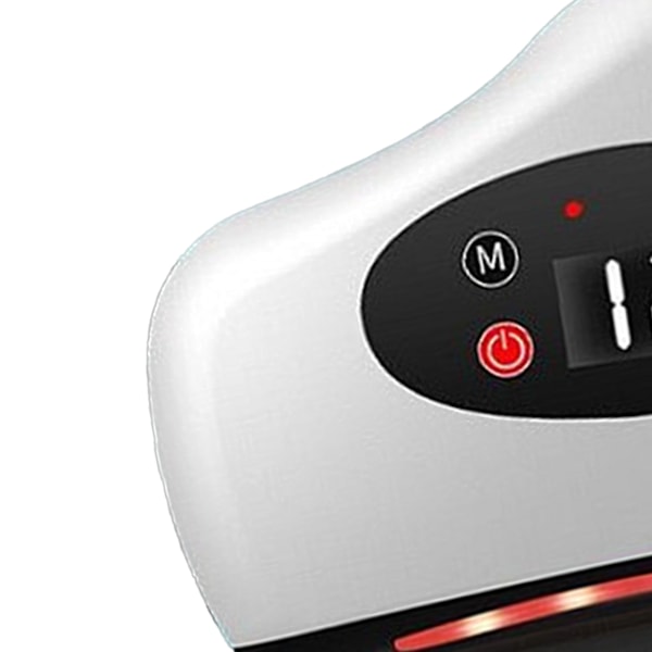 Elektrisk Gua Sha Massager 12 Vibration Uppvärmningsväxlar Konstant temperatur Hudskrapande massagemaskin Vit