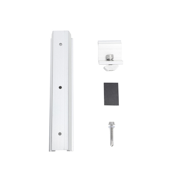 4-Set Solcellepanel Monterings Skinne Z-Brakettsett Aluminium Legering Tak Solcellepanel Monteringsbrakett Systemsett HZ0101