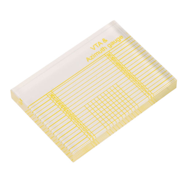 Azimuth Linjal Klartryckt Transparent Akryl Skivspelare Tonarm VTA Cartridge Azimuth Linjal