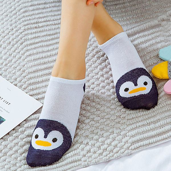 Naisten matalat sukat Tytöt Opiskelija Piirretty Eläin Kuvio Söpö Casual Nilkkasukat Arkeen #2