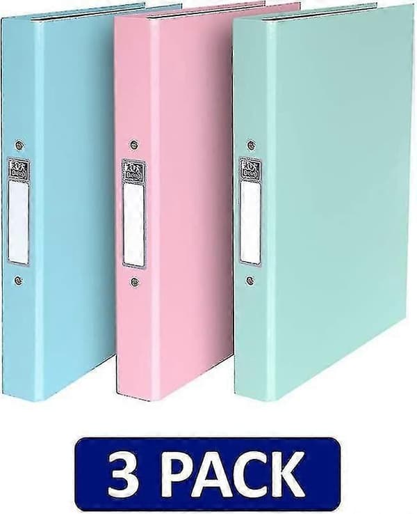 2 O-ringpärmar A4, pastellfärger, 3-pack mappar