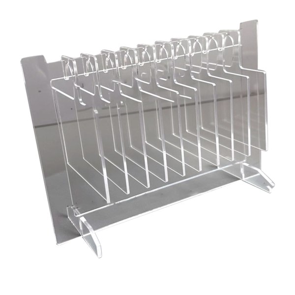Negle Hanger Display Stativ Akryl Hængende Transparent Organizer Negleprøve Display Stativ med 10 stk Hanger L