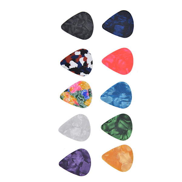 10 st Guitar Picks Boost Bass Bärbar Färgglad Retro Cosmic Star Sky Pattern Gitarr Pick för bas Banjo Ukulele 0,46 mm Silver Box