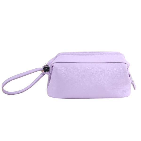 Cloud kosmetisk väska, bärbar toalettväska för kvinnor med stor kapacitet PU vattentät förvaringsväska (lila)