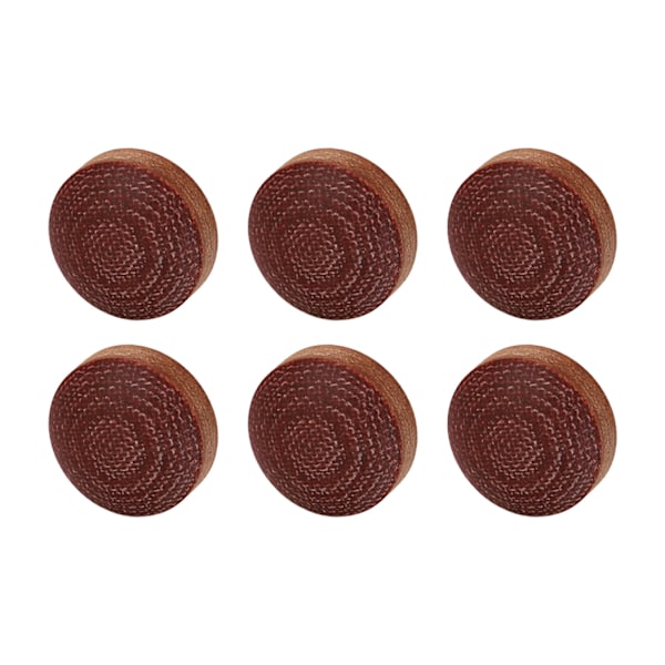 6 st Billiardkötips 14mm Kristall Billiardkötips Ersättningsset Billiardkötips Brun