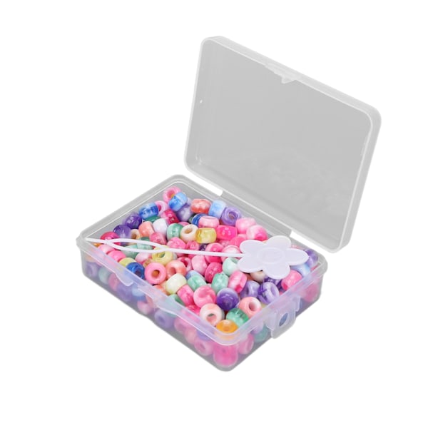 Ponyperler Kit Slikkefarver DIY Smykker Perler Hårperler til Armbånd Halskæde Håndværk Fremstilling Blandet Farve