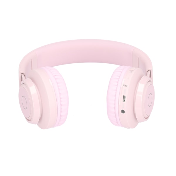 BT06C Bluetooth-kuulokkeet lapsille LED-valoilla Stereo taittuvat Kuulosuojaus Lapset Langattomat kuulokkeet Vaaleanpunainen